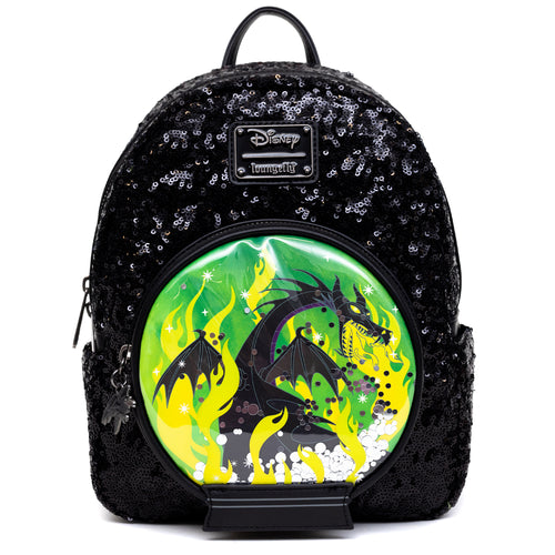 Loungefly Disney Maleficent Dragon Sequin Mini Backpack 