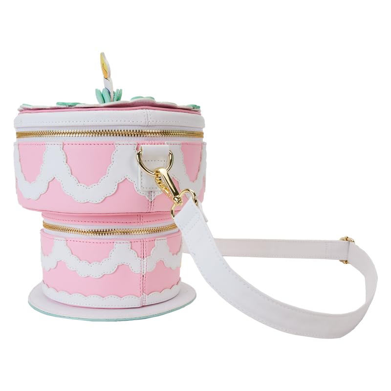 Loungefly Disney Alice in Wonderland Unbirthday Cake Figural Glow Crossbody Bag
