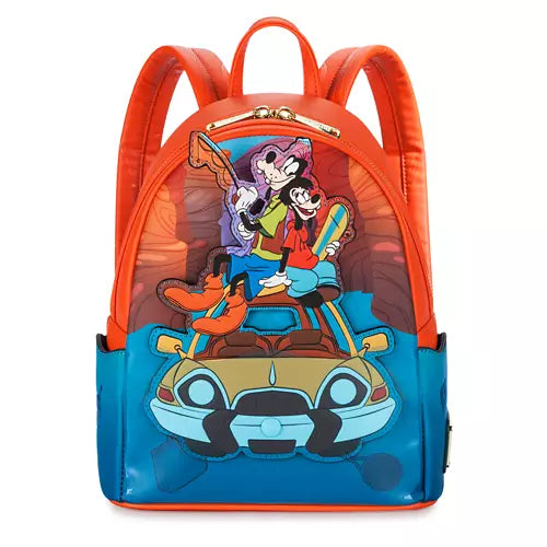 Disney Loungefly Disney's A Goofy Movie Disney100 Mini Backpack, Womens, Orange female Disney Loungefly Disney's A Goofy Movie Disney100 Mini Backpack, Womens, Orange female