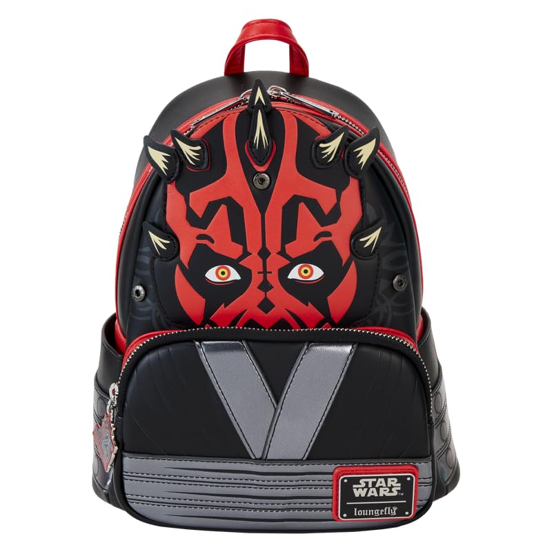 Loungefly Star Wars The Phantom Menace 25th Anniversary Darth Maul Glow Cosplay Mini Backpack