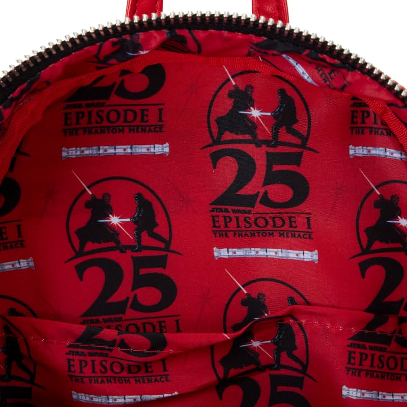Loungefly Star Wars The Phantom Menace 25th Anniversary Darth Maul Glow Cosplay Mini Backpack