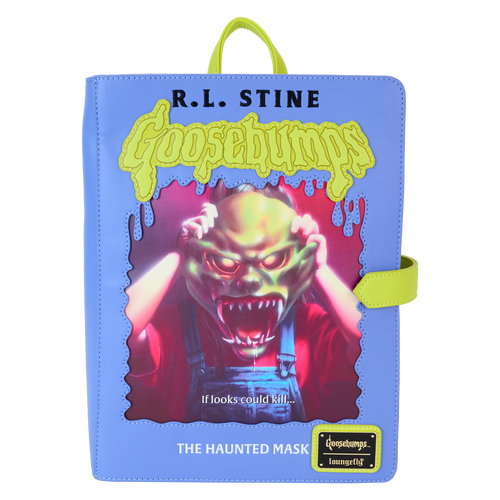 Loungefly Goosebumps The Haunted Mask Book Cover Glow Mini Backpack