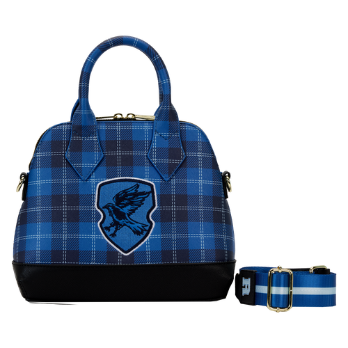 Loungefly Harry Potter Ravenclaw Patch Varsity Plaid Crossbody Bag