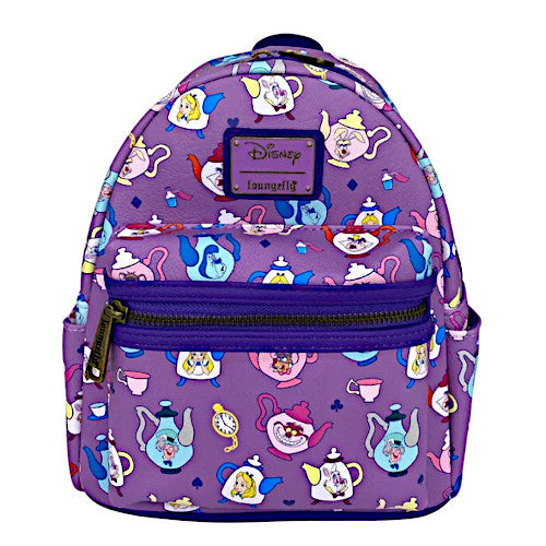 alice in wonderland cameo mini backpack loungefly exclusive alice in wonderland tea pots double strap shoulder bag