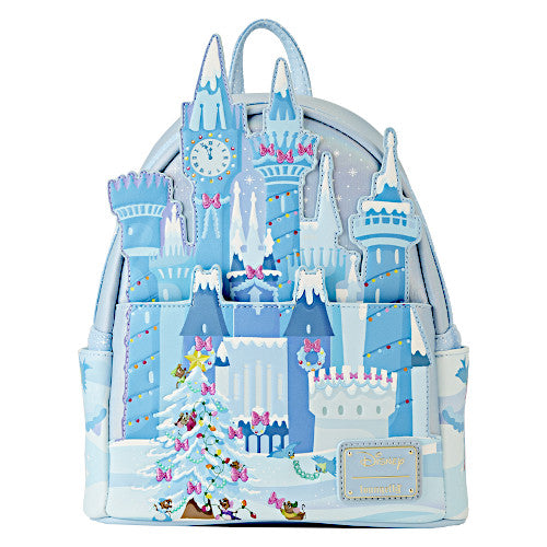 EXCLUSIVE DROP: Loungefly Christmas Cinderella Castle Light Up Mini Backpack - 10/9/23