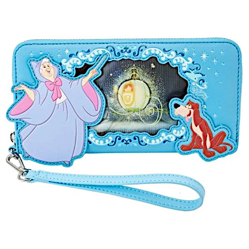 Loungefly Disney Cinderella Lenticular Princess Series Wristlet Wallet