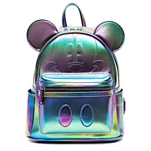 disney mickey mouse mini backpack EXCLUSIVE DROP: Loungefly Disney Mickey Mouse Oil Slick Mini Backpack