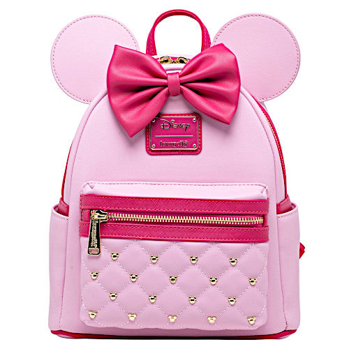 disney minnie mouse mini backpack Loungefly Disney The Minnie Mouse Classic Series Mini Backpack: Strawberry Macaron - 707 Street Exclusive
