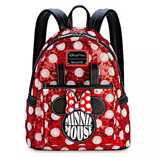 Red minnie online backpack