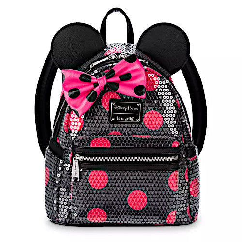 EXCLUSIVE DROP: Loungefly Disney Parks Minnie Mouse Sequined Polka Dot Mini Backpack - 4/29/24