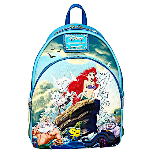 Loungefly Disney Mini Backpack, The Little Mermaid Sidekicks, Flounder – LF  Lounge VIP