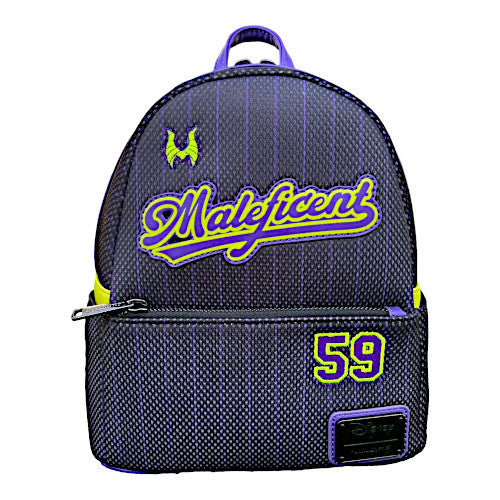 Loungefly Disney Villains Team Maleficent Jersey Glow in the Dark Mini Backpack