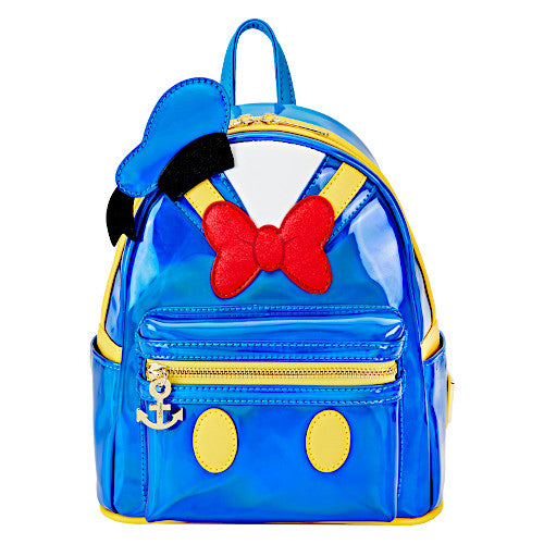 donald duck 90th anniversary color changing loungefly mini backpack Donald Duck Exclusive 90th Anniversary Metallic Cosplay Mini Backpack | Officially Licensed | Plastic/Vegan Leather