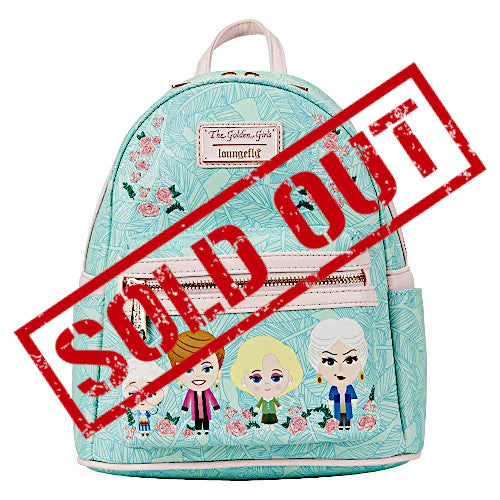 golden girls mini backpack Loungefly Golden Girls Chibi Floral Sophia Blanche Rose Dorothy Womens Double Strap Shoulder Bag Purse