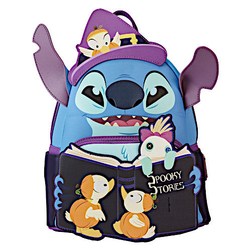 jack o lantern stitch mini backpack DISNEY Stitch Exclusive Spooky Stories Halloween Glow Mini Backpack