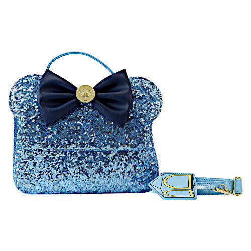 Loungefly Hanukkah Minnie Mouse Sequin Crossbody Bag