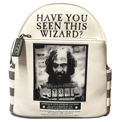 info poster mini backpack LOUNGEFLY Sirius Black Wanted Poster Mini Backpack