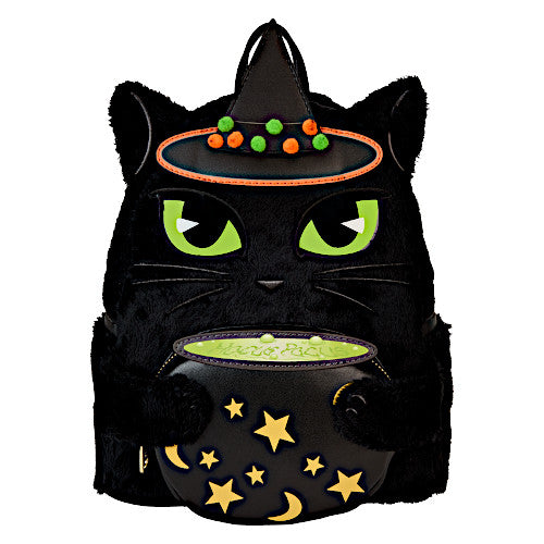 binx loungefly mini backpack Hocus Pocus Exclusive Binx Costume Light Up Glow Mini Backpack | Officially Licensed | Plastic/Vegan Leather