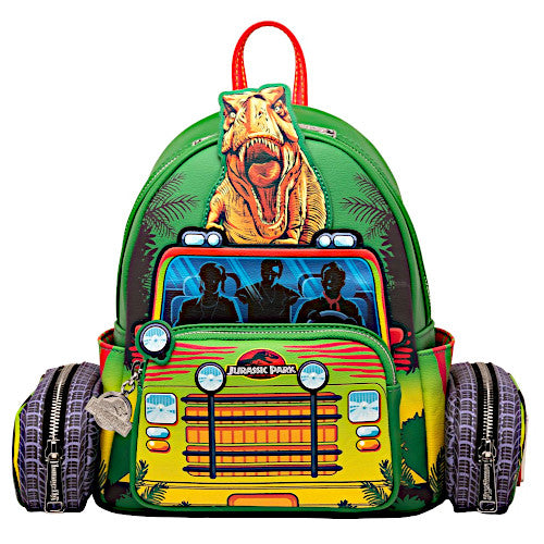 jurassic mini backpack Park looming over a forest Loungefly Jurassic Park Dinosaur Jungle