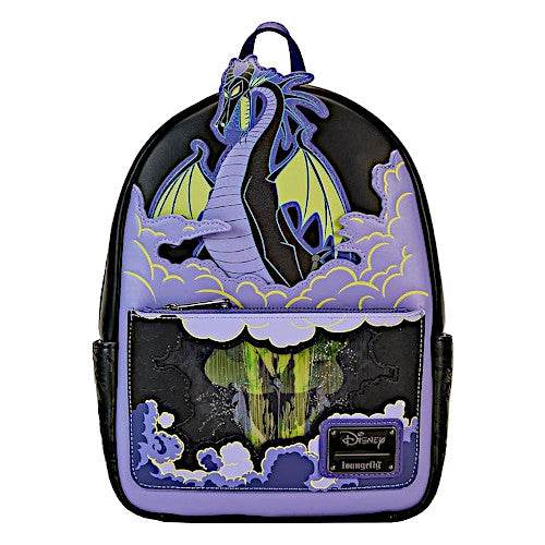 EXCLUSIVE DROP: Loungefly Maleficent Dragon Lenticular Glow Mini Backp – LF  Lounge VIP