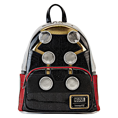 avengers leather backpack The Avengers Pro It is made of faux leather and features a top zipper closure and front zippered pocket Thor Cosplay Shine Mini-Backpack
