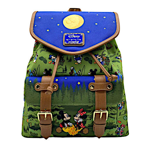 camping rucksäcke EXCLUSIVE DROP: Loungefly Mickey Mouse & Friends Camping Scene Glow Rucksack