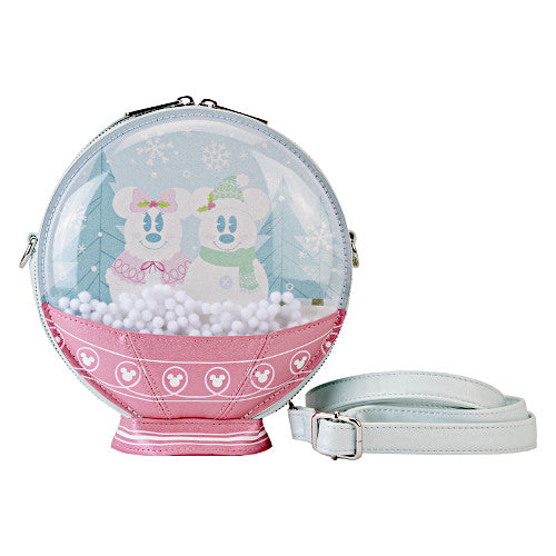Loungefly Mickey & Minnie Mouse Pastel Snowglobe Crossbody Bag