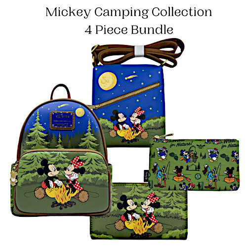 collection lounge exclusive lf tropical mickey mini backpack EXCLUSIVE DROP: Loungefly Mickey Mouse & Friends Camping Scene 4-Piece Bundle