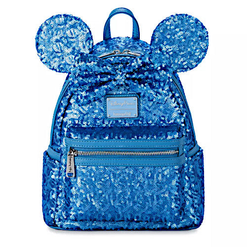 EXCLUSIVE DROP: Loungefly Disney Parks Minnie Mouse Hydrangea Sequin Mini Backpack - 3/17/24