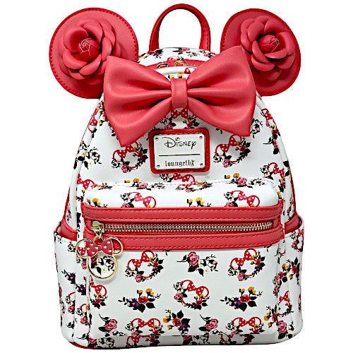 EXCLUSIVE DROP: Loungefly Minnie Mouse Roses Mini Backpack 2/1