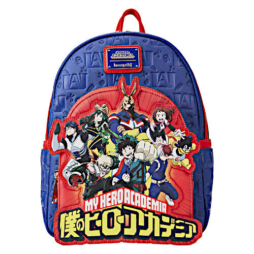 Loungefly My Hero Academia Group Debossed Logo Mini Backpack