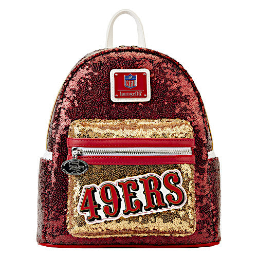 iets frans mini backpack Loungefly NFL San Francisco 49ers Sequin Mini Backpack