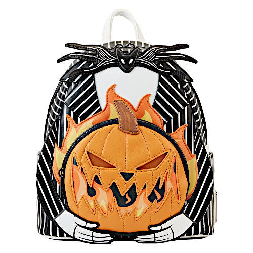 Loungefly Nightmare Before Christmas Jack Pumpkin Glow Head Mini Backpack