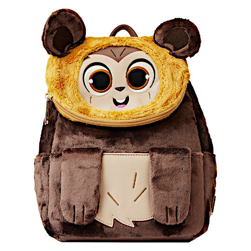 ewok mini backpack by loungefly star wars Star Wars Plush Wicket Mini Backpack | Officially Licensed | Plastic/Vegan Leather
