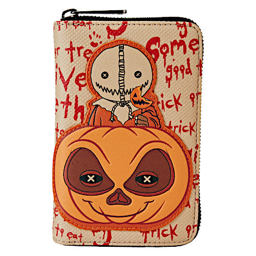 Loungefly Trick 'R Treat Sam Pumpkin Zip-Around Wallet