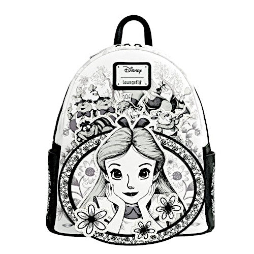 alice in wonderland mini black backpack Loungefly Disney Alice in Wonderland Sketch Mini-Backpack
