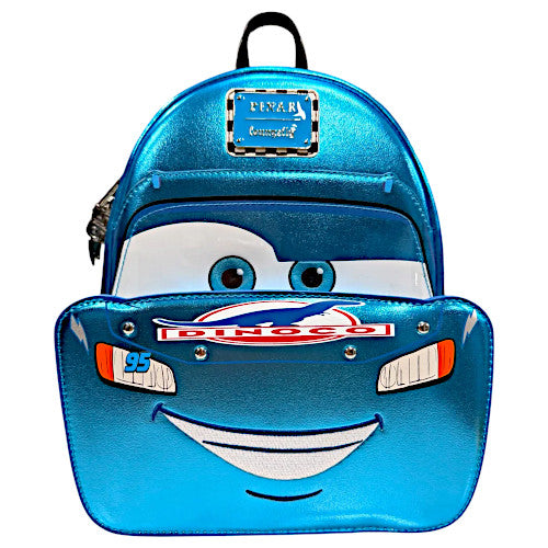 EXCLUSIVE DROP: Loungefly Cars Dinoco Lightning McQueen Metallic Blue Cosplay Mini Backpack - 11/21/25