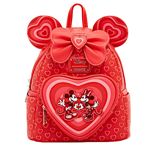 Loungefly top Disney Core LF Mickey and Minnie Mouse Valentines Backpack