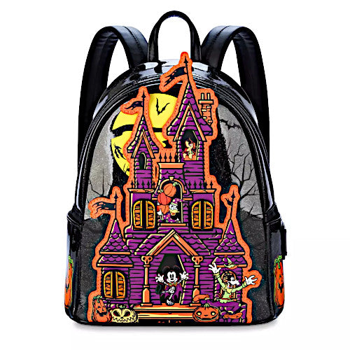 EXCLUSIVE DROP: Loungefly Disney Parks Halloween Mickey Mouse & Friends Haunted House Mini Backpack - 7/22/24
