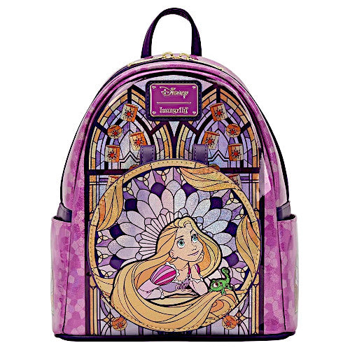 EXCLUSIVE DROP: Loungefly Disney Princess Stained Glass Collection Rapunzel Mini Backpack With Ear Attachment - 12/12/25