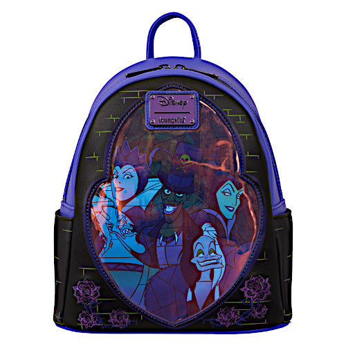EXCLUSIVE DROP: Loungefly Disney Villains Stained Glass Glow Mini Backpack - 5/20/25