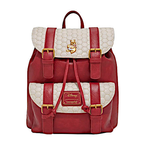 buckle mini backpack Loungefly x Disney Winnie the Pooh Minimalist Quilted Honeycomb Mini Backpack