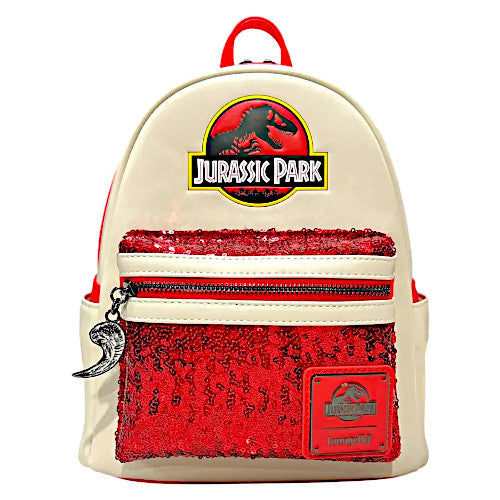 jurassic park loungefly mini backpack Loungefly Jurassic Park Red Sequin Mini Backpack