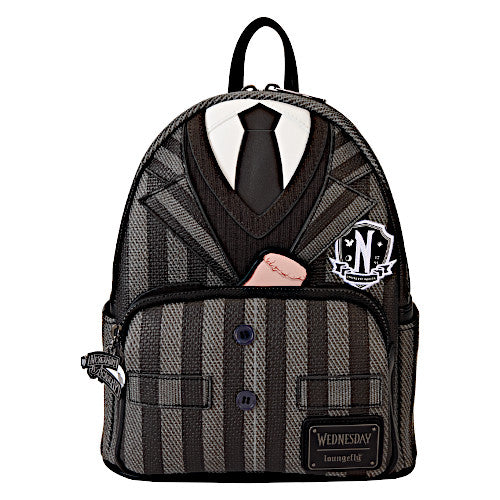 amazon loungefly mini backpack Loungefly Wednesday Nevermore Academy Uniform Cosplay Mini Backpack
