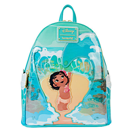 Loungefly Young Moana Ocean Waves Glow Mini Backpack