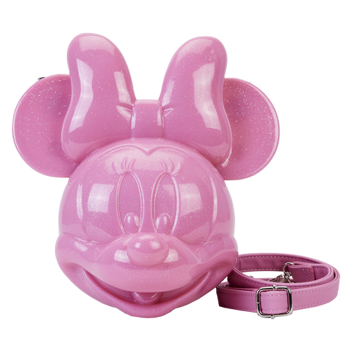 Loungefly Disney100 Minnie Mouse Classic Glitter Figural Crossbody Bag