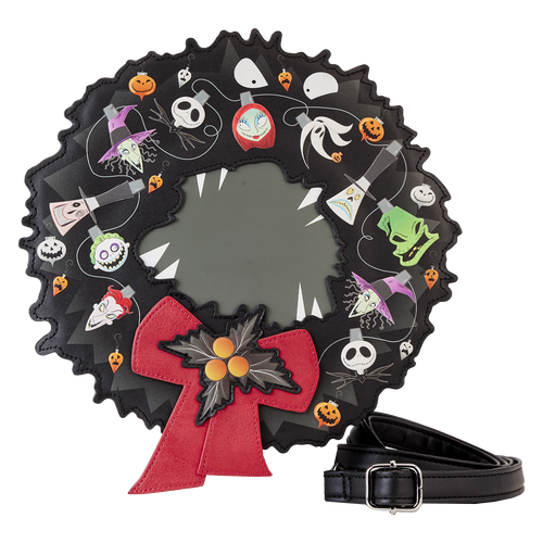 Loungefly Nightmare Before Christmas Wreath String Lights Glow Crossbody Bag