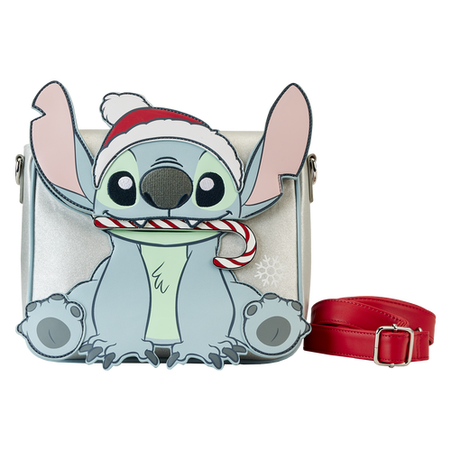 Loungefly Stitch Holiday Glitter Crossbody Bag