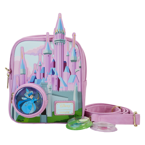 Loungefly Sleeping Beauty Castle Three Good Fairies Stained Glass Cros Lf Lounge Vip