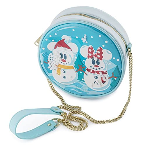 Loungefly X Disney Mickey & Minnie Snow Globe Crossbody Bag - Fashion Cute Crossbody Bags